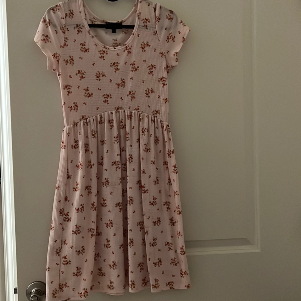 Girl Pink dress with flowers size S